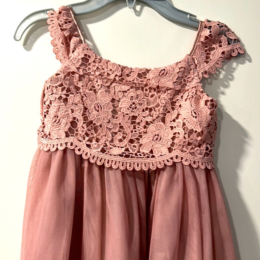 H&M Easter lace blush pink dress